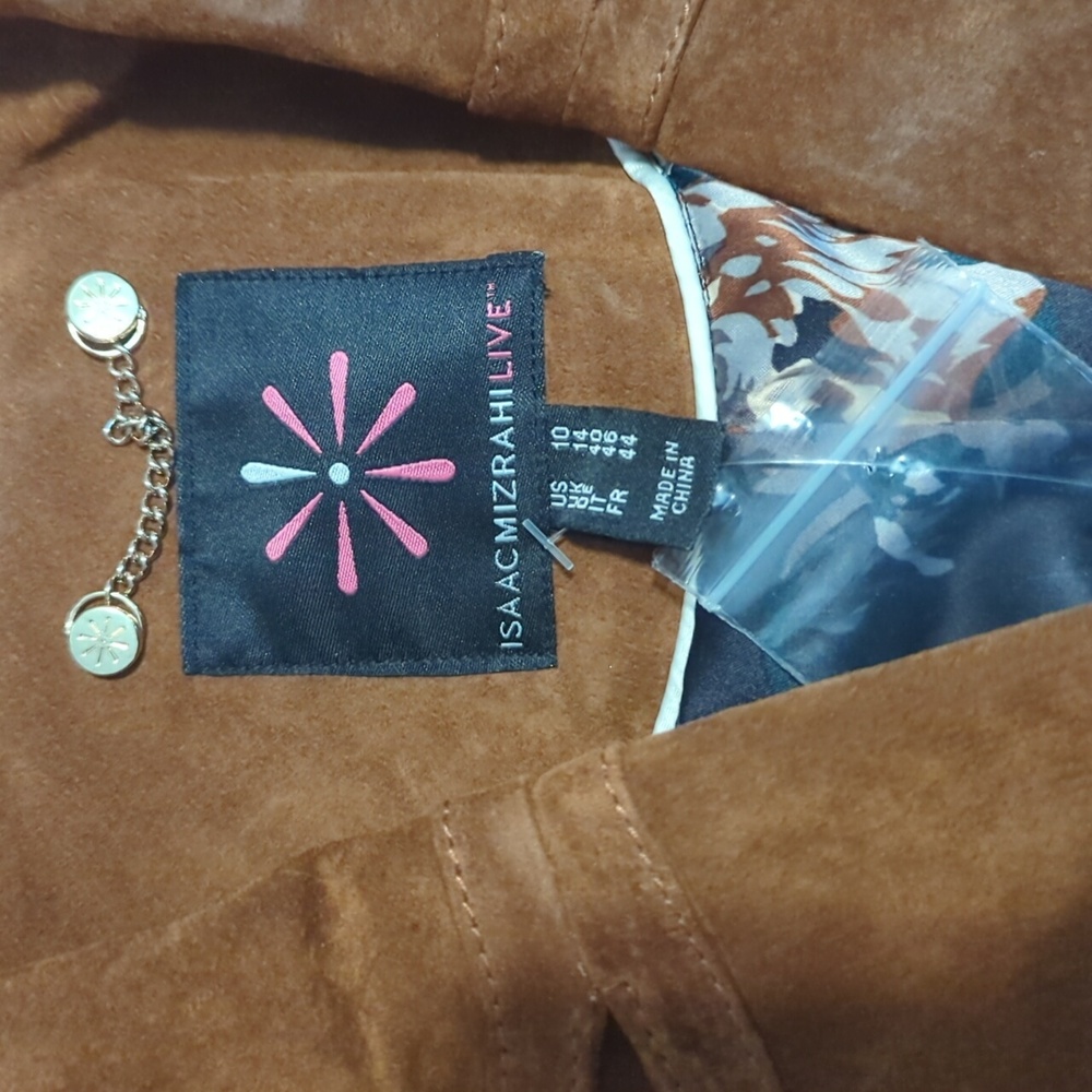 NWT Isaac Mizrahi Live Leather Jacket - Picture 2 of 5